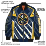 personalized denver nuggets chevron angles blue bomber jacket best selling