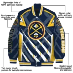 personalized denver nuggets chevron angles blue varsity jacket best selling.webp