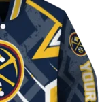 personalized denver nuggets chevron angles blue varsity jacket best selling.webp