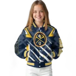 personalized denver nuggets chevron angles blue varsity jacket best selling.webp