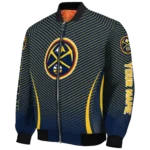 personalized denver nuggets chevron arrow blue bomber jacket best selling