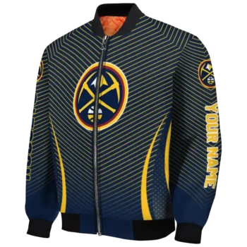 personalized denver nuggets chevron arrow blue bomber jacket best selling