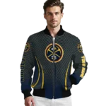 personalized denver nuggets chevron arrow blue bomber jacket best selling