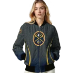personalized denver nuggets chevron arrow blue bomber jacket best selling