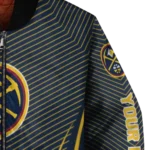 personalized denver nuggets chevron arrow blue bomber jacket best selling