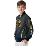 personalized denver nuggets chevron arrow blue bomber jacket best selling