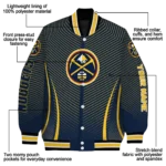 personalized denver nuggets chevron arrow blue varsity jacket best selling.webp