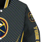 personalized denver nuggets chevron arrow blue varsity jacket best selling.webp