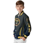 personalized denver nuggets chevron arrow blue varsity jacket best selling.webp