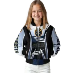 personalized denver nuggets mesh effect blue black bomber jacket best selling