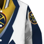 personalized denver nuggets v stripes blue white varsity jacket best selling.webp