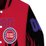 personalized detroit pistons flame border red black varsity jacket best selling.webp