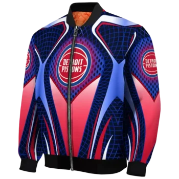 personalized detroit pistons mesh chest black bomber jacket best selling