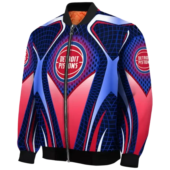 personalized detroit pistons mesh chest black bomber jacket best selling