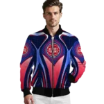 personalized detroit pistons mesh chest black bomber jacket best selling