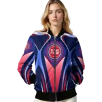 personalized detroit pistons mesh chest black bomber jacket best selling