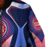 personalized detroit pistons mesh chest black bomber jacket best selling