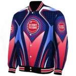 personalized detroit pistons mesh chest black varsity jacket best selling.webp