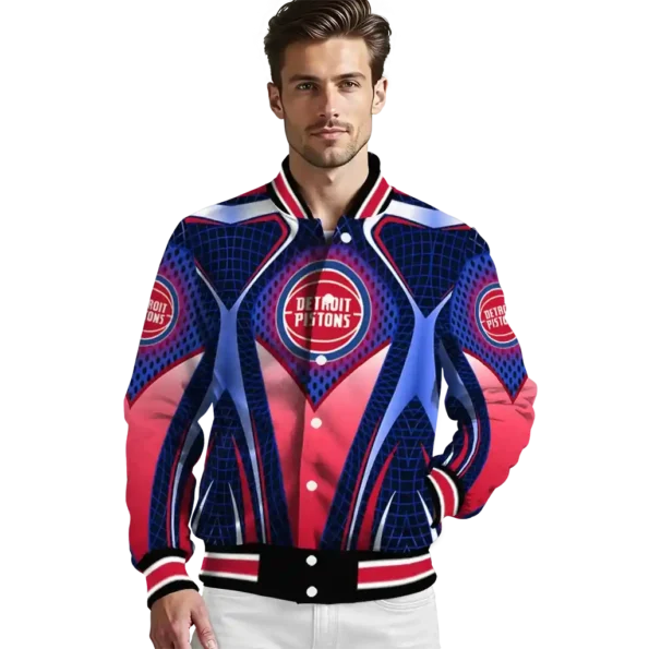 personalized detroit pistons mesh chest black varsity jacket high quality.webp
