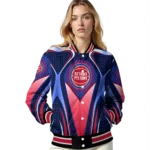 personalized detroit pistons mesh chest black varsity jacket best selling.webp