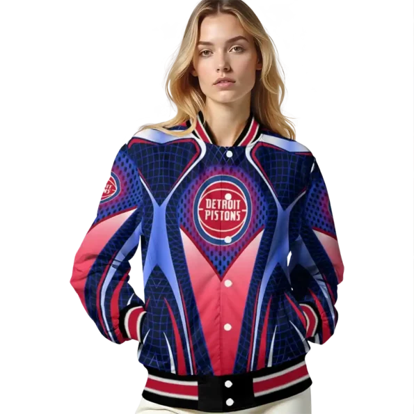 personalized detroit pistons mesh chest black varsity jacket latest model.webp