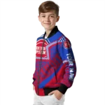 personalized detroit pistons star burst red bomber jacket best selling
