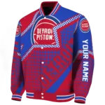 personalized detroit pistons star burst red varsity jacket best selling.webp