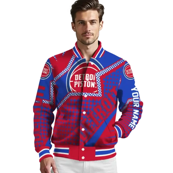 personalized detroit pistons star burst red varsity jacket high quality.webp