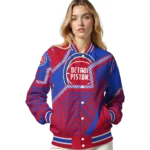 personalized detroit pistons star burst red varsity jacket best selling.webp