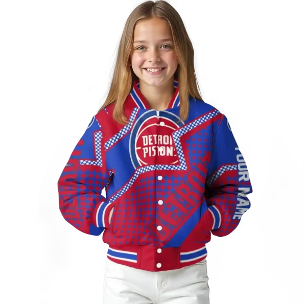 personalized detroit pistons star burst red varsity jacket top rated.webp