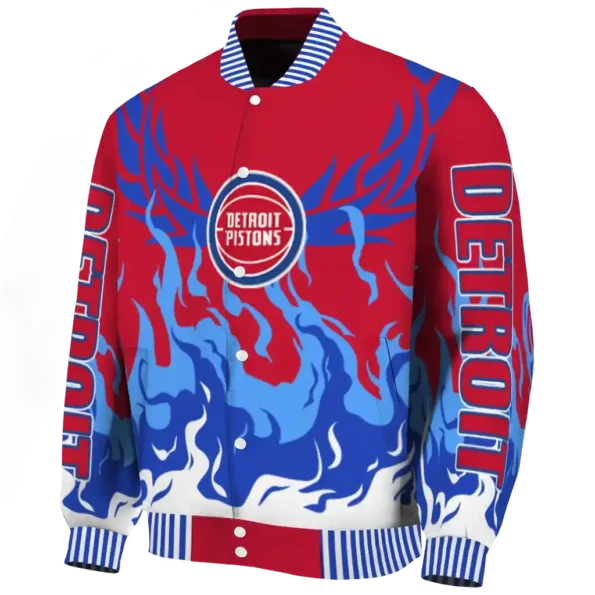 personalized detroit pistons winged blaze red white varsity jacket best selling.webp