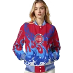 personalized detroit pistons winged blaze red white varsity jacket best selling.webp