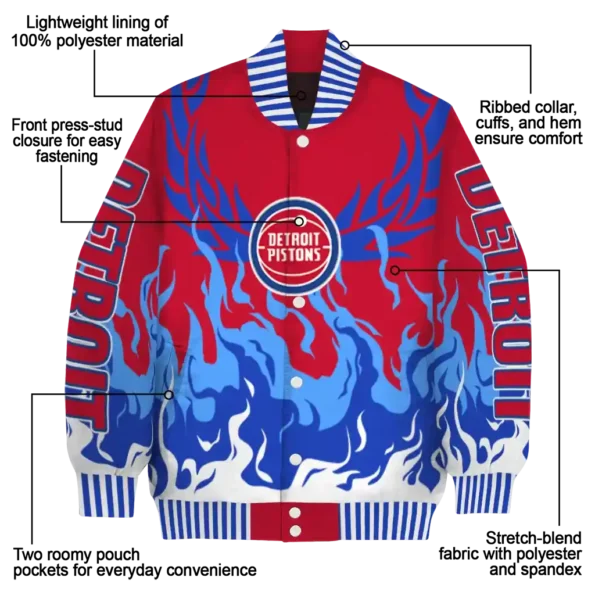 personalized detroit pistons winged blaze red white varsity jacket new arrival.webp