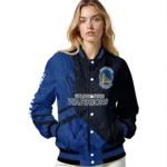 personalized golden state warriors hexagon mesh blue black varsity jacket best selling.webp