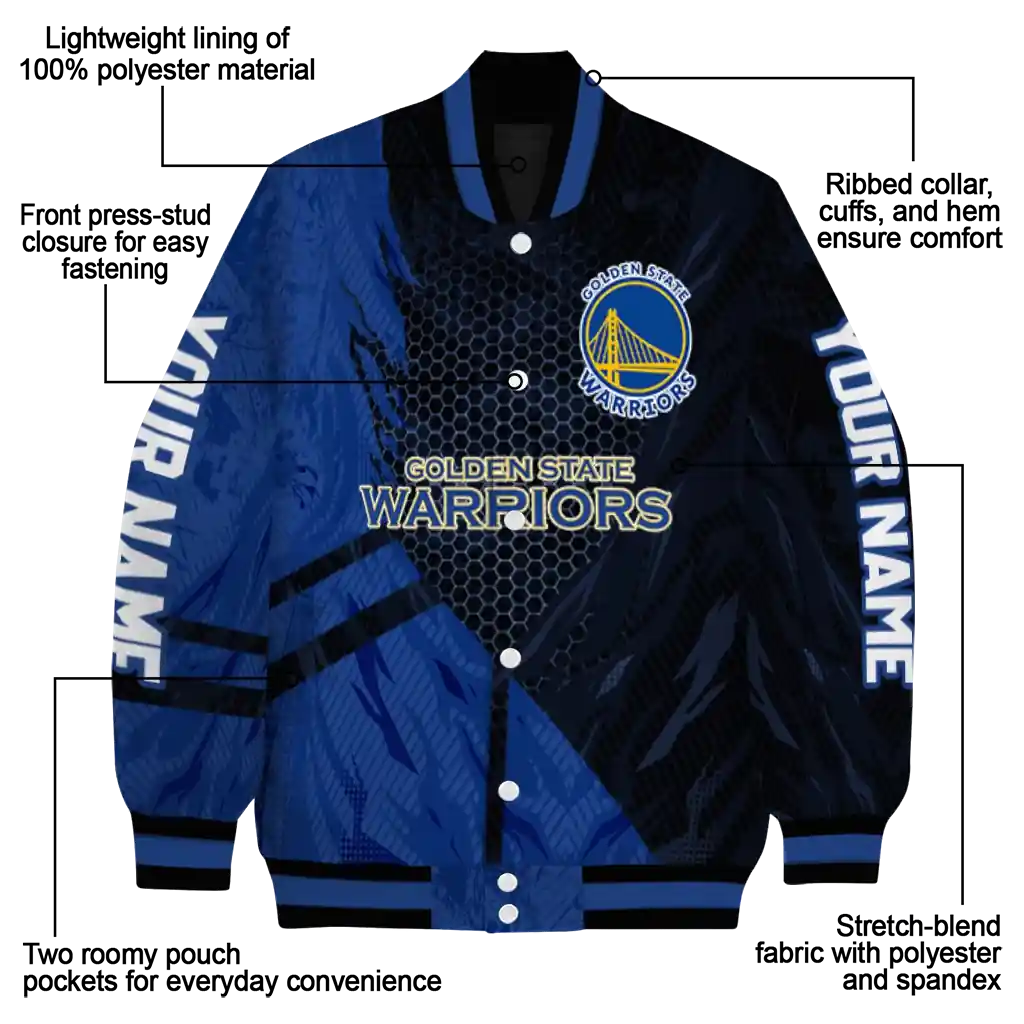 personalized golden state warriors hexagon mesh blue black varsity jacket new arrival.webp personalized golden state warriors hexagon mesh blue black varsity jacket new arrival.webp