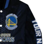 personalized golden state warriors hexagon mesh blue black varsity jacket best selling.webp