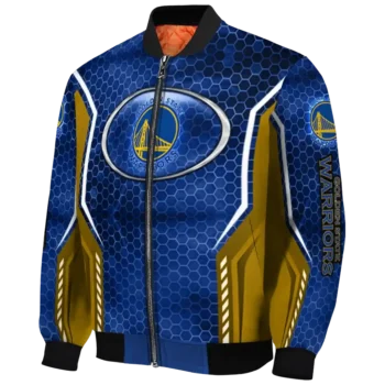 personalized golden state warriors power plate blue bomber jacket best selling