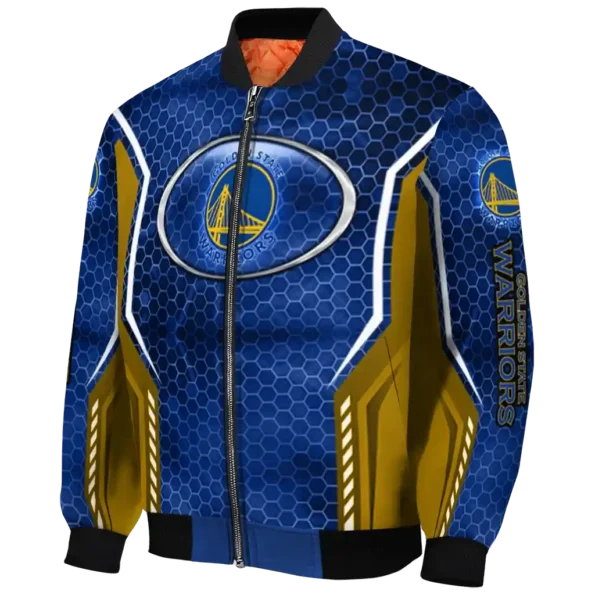 personalized golden state warriors power plate blue bomber jacket best selling