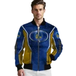 personalized golden state warriors power plate blue bomber jacket best selling