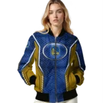 personalized golden state warriors power plate blue bomber jacket best selling