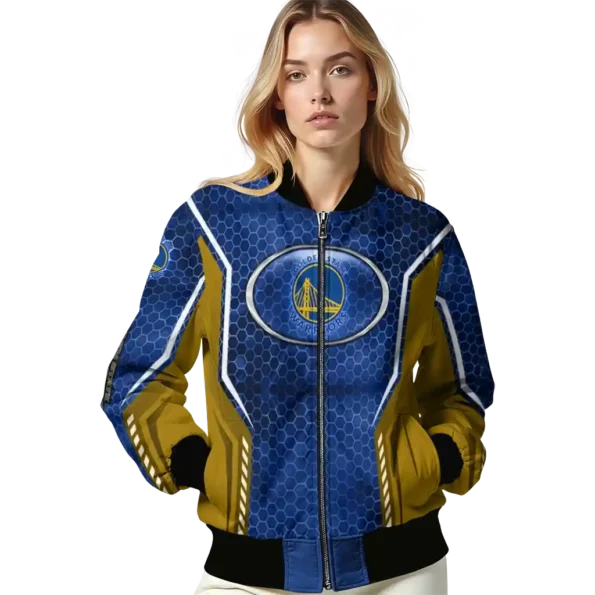 personalized golden state warriors power plate blue bomber jacket latest model