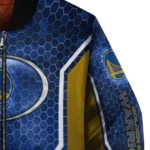personalized golden state warriors power plate blue bomber jacket best selling