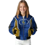 personalized golden state warriors power plate blue bomber jacket best selling