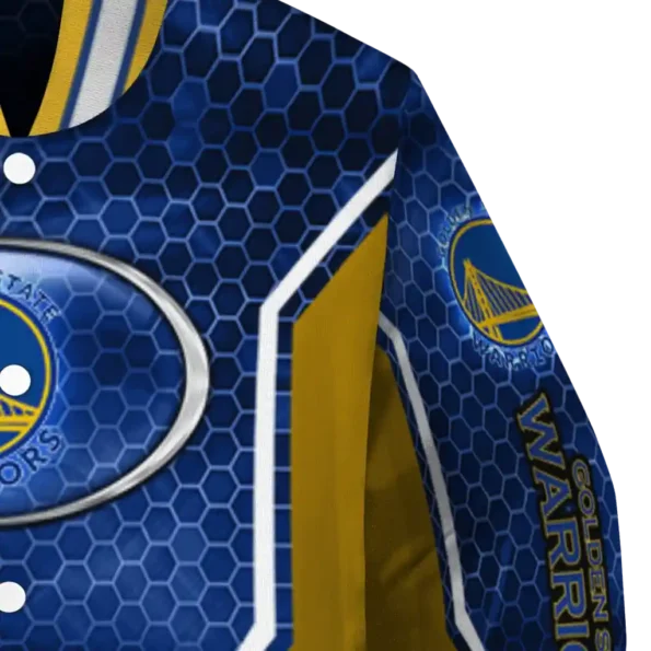 personalized golden state warriors power plate blue varsity jacket premium grade.webp