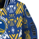 personalized golden state warriors pyramid shapes blue varsity jacket best selling.webp