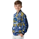 personalized golden state warriors pyramid shapes blue varsity jacket best selling.webp