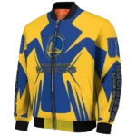 personalized golden state warriors spider mark blue bomber jacket best selling