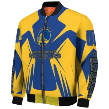 personalized golden state warriors spider mark blue bomber jacket best selling