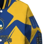 personalized golden state warriors spider mark blue varsity jacket best selling.webp