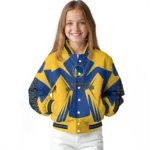 personalized golden state warriors spider mark blue varsity jacket best selling.webp